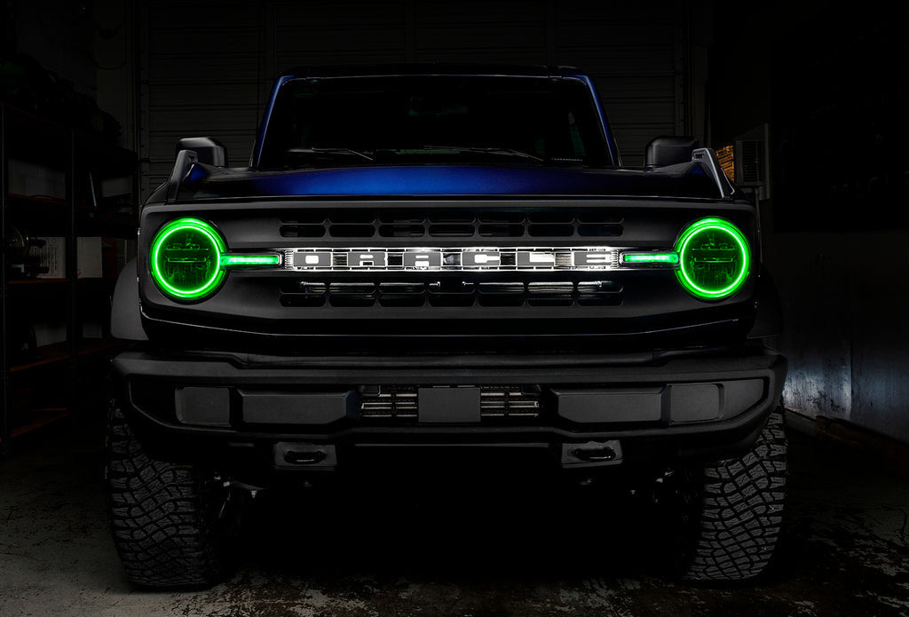 Headlight Halo & DRL Bar LED Upgrade Kit, Base Model, Color SHIFT, No Controller For Ford Bronco 2021 - 2023 (Oracle)