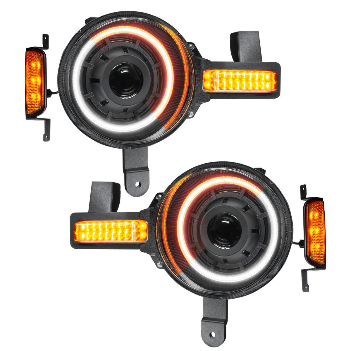 Oculus Projector Headlights, Amber / White Switchback For Ford Bronco 2021 - 2024 (Oracle)