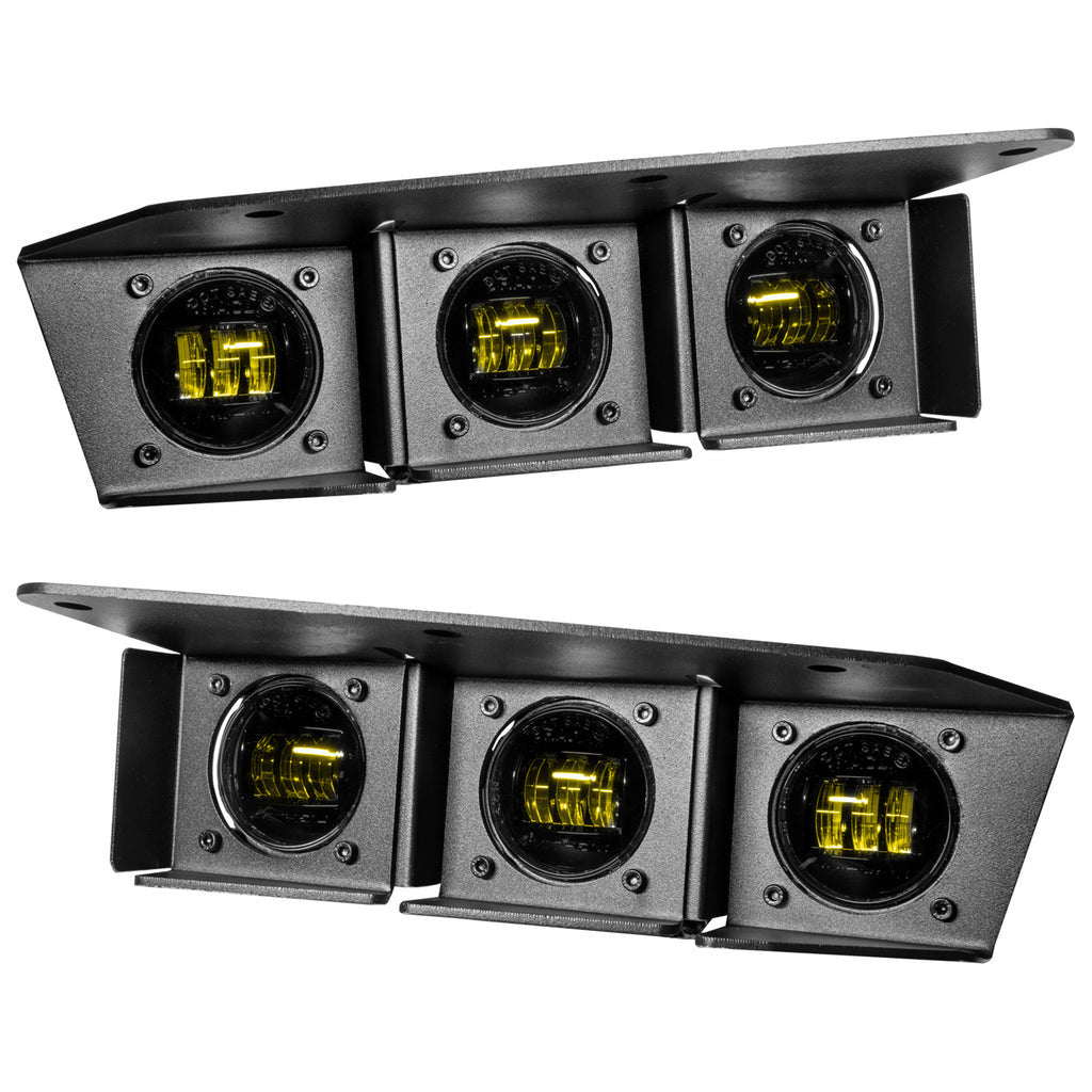 Triple LED Fog Light Kit for Steel Bumper, Yellow For Ford Bronco 2021 - 2025 (Oracle)